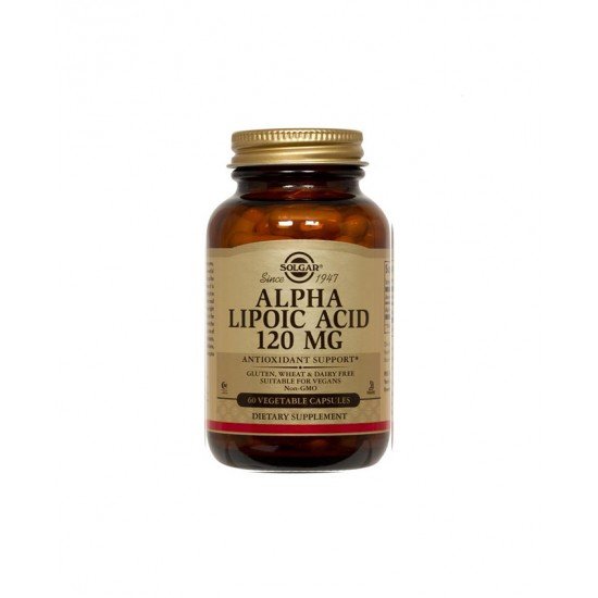 Solgar Alpha Lipoic Acid 120 mg, 60Veg.Caps. Προάγει τις διαδικασίες του κυτταρικού μεταβολισμού Solgar Alpha Lipoic Acid 120 mg, 60Veg.Caps. Προάγει τις διαδικασίες του κυτταρικού μεταβολισμού