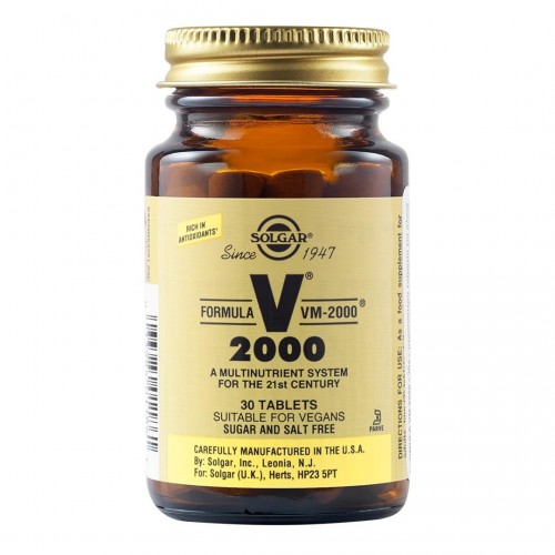 Solgar Formula VM 2000 Πολυβιταμίνη για Ενέργεια & Τόνωση του Οργανισμού 30 Tablets