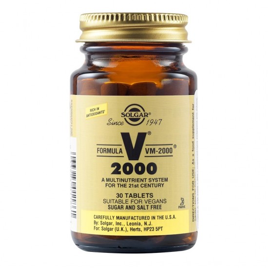 Solgar Formula VM 2000 Πολυβιταμίνη για Ενέργεια & Τόνωση του Οργανισμού 30 Tablets Solgar Formula VM 2000 Πολυβιταμίνη για Ενέργεια & Τόνωση του Οργανισμού 30 Tablets