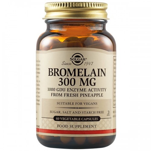 Solgar Bromelain 300mg x 60 caps. Διευκολύνει την πέψη Solgar Bromelain 300mg x 60 caps. Διευκολύνει την πέψη