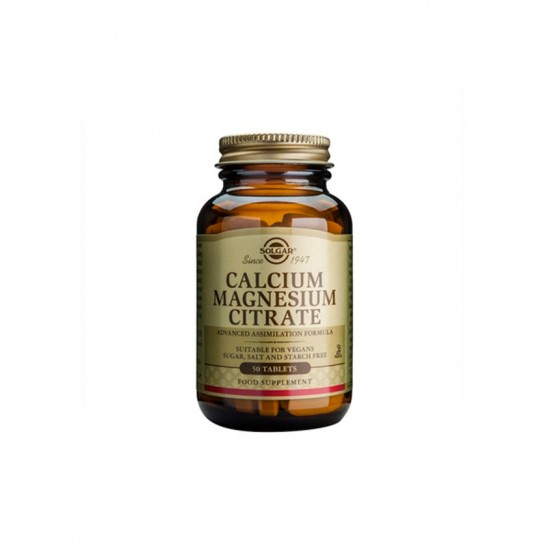Solgar Calcium Magnesium Citrate 50Tabs. Για τη Δόμηση & τη Διατήρηση των Οστών & των Δοντιών Solgar Calcium Magnesium Citrate 50Tabs. Για τη Δόμηση & τη Διατήρηση των Οστών & των Δοντιών