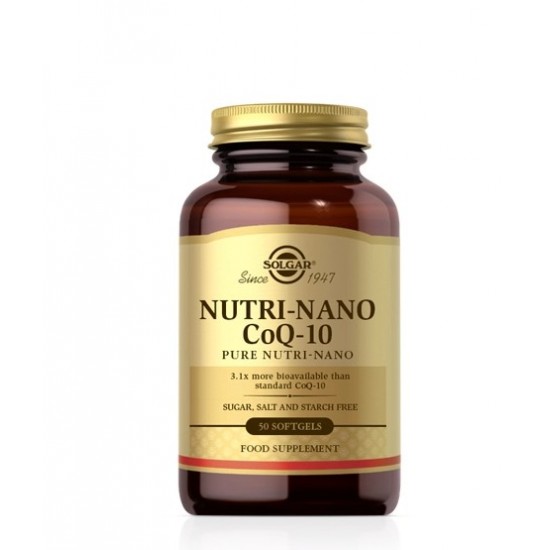 Solgar Nutri-Nano CoQ-10 3,1x Softgels, Συμπλήρωμα Διατροφής 50 Μαλακές Κάψουλες