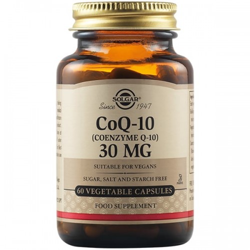 Solgar CoQ-10 30mg 60Veg.Caps. Συμβάλλει στην ενδυνάμωση του καρδιαγγειακού συστήματος Solgar CoQ-10 30mg 60Veg.Caps. Συμβάλλει στην ενδυνάμωση του καρδιαγγειακού συστήματος