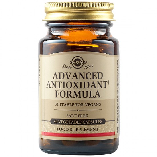 Solgar Advanced Antioxidant Formula 30Veg.Caps. Προάγει την ομαλή λειτουργία του ανοσοποιητικού