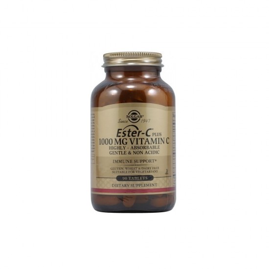 Solgar Ester-C Plus 1000mg 90Tabs. Απορροφάται 4 φορές περισσότερο, ενεργοποιείται 2 φορές γρηγορότερα Solgar Ester-C Plus 1000mg 90Tabs. Απορροφάται 4 φορές περισσότερο, ενεργοποιείται 2 φορές γρηγορότερα