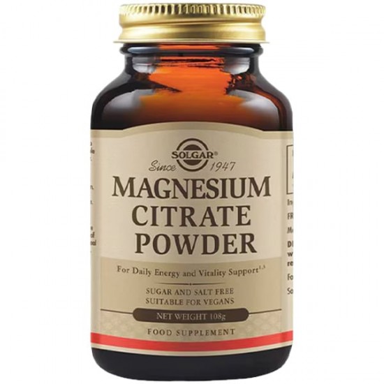 Solgar Magnesium Citrate Poweder Σε Σκόνη 108g