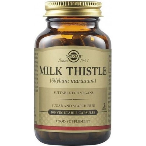 Solgar Milk Thistle Συμπλήρω,α Διατροφής με Γαϊδουράγκαθο 100 Φυτικές Κάψουλες Solgar Milk Thistle Συμπλήρω,α Διατροφής με Γαϊδουράγκαθο 100 Φυτικές Κάψουλες