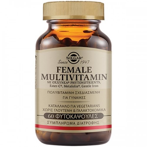 Solgar Female Multivitamin Πολυβιταμίνη Ειδικά Σχεδιασμένη για Γυναίκες 60 κάψουλες Solgar Female Multivitamin Πολυβιταμίνη Ειδικά Σχεδιασμένη για Γυναίκες 60 κάψουλες