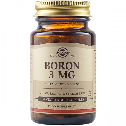 Solgar Boron 3mg 100Caps. Υγεία οστών, εμμηνόπαυση Solgar Boron 3mg 100Caps. Υγεία οστών, εμμηνόπαυση