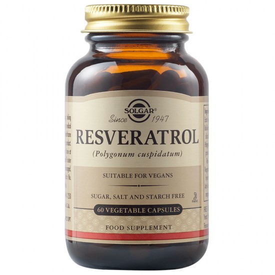 Solgar Resveratrol 100mg 60Veg.Caps. Παρουσιάζει αντιοξειδωτική δράση Solgar Resveratrol 100mg 60Veg.Caps. Παρουσιάζει αντιοξειδωτική δράση