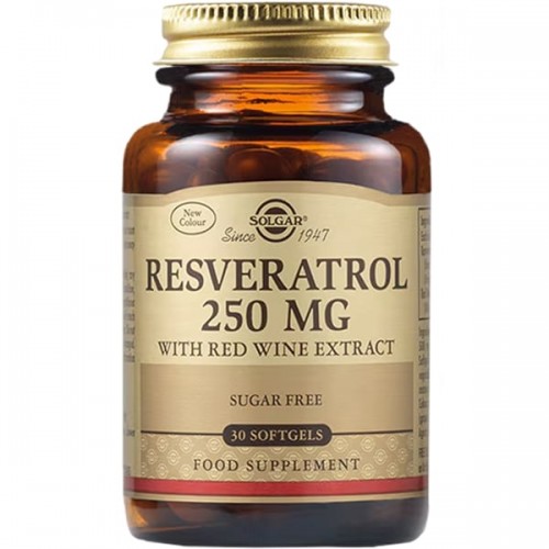 Solgar Resveratrol 250mg 30Softgels, Παρέχει προστασία στο καρδιαγγειακό σύστημα Solgar Resveratrol 250mg 30Softgels, Παρέχει προστασία στο καρδιαγγειακό σύστημα