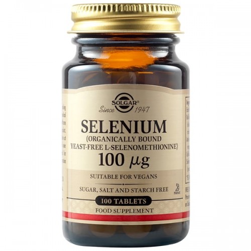 Solgar Selenium 100μg, 100Tabs. Προστασία από οξειδωτικό στρες Solgar Selenium 100μg, 100Tabs. Προστασία από οξειδωτικό στρες