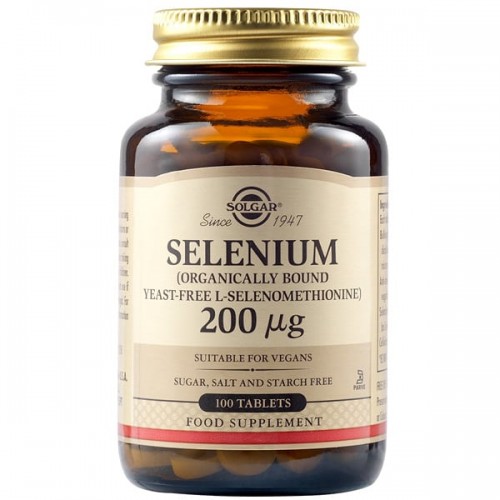 Solgar Selenium 200μg, 100Tabs. Ομαλή λειτουργία ανοσοποιητικού & θυροειδούς Solgar Selenium 200μg, 100Tabs. Ομαλή λειτουργία ανοσοποιητικού & θυροειδούς