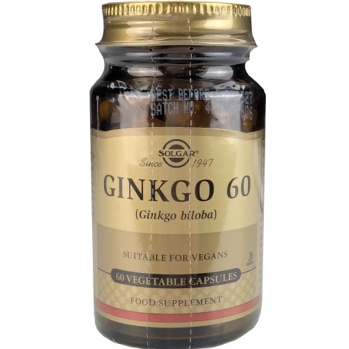 Solgar Ginkgo Biloba 60Veg.Caps. Βοηθά στην ενίσχυση της μνήμης
