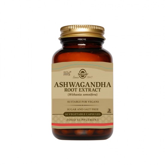 Solgar Ashwagandha Root Extract 60Veg.Caps. Συντελεί στη βελτίωση των σεξουαλικών επιδόσεων 