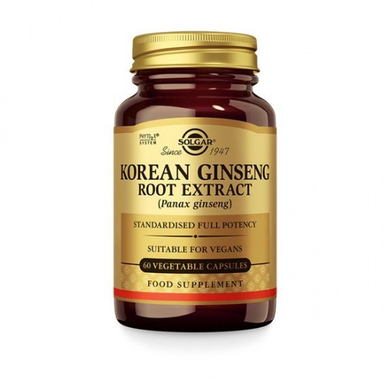 Solgar Korean Ginseng Root Extract Ενδυνάμωση του Κεντρικού Νευρικού Συστήματος 60 Veg. Caps Solgar Korean Ginseng Root Extract Ενδυνάμωση του Κεντρικού Νευρικού Συστήματος 60 Veg. Caps