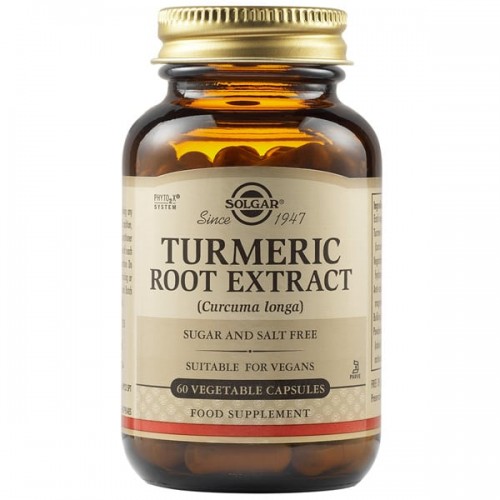 Solgar Turmeric Root Extract Veg. Caps, Συμπλήρωμα Διατροφής 60 Φυτικές Κάψουλες Solgar Turmeric Root Extract Veg. Caps, Συμπλήρωμα Διατροφής 60 Φυτικές Κάψουλες