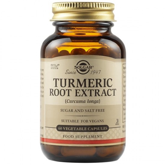 Solgar Turmeric Root Extract Veg. Caps, Συμπλήρωμα Διατροφής 60 Φυτικές Κάψουλες Solgar Turmeric Root Extract Veg. Caps, Συμπλήρωμα Διατροφής 60 Φυτικές Κάψουλες