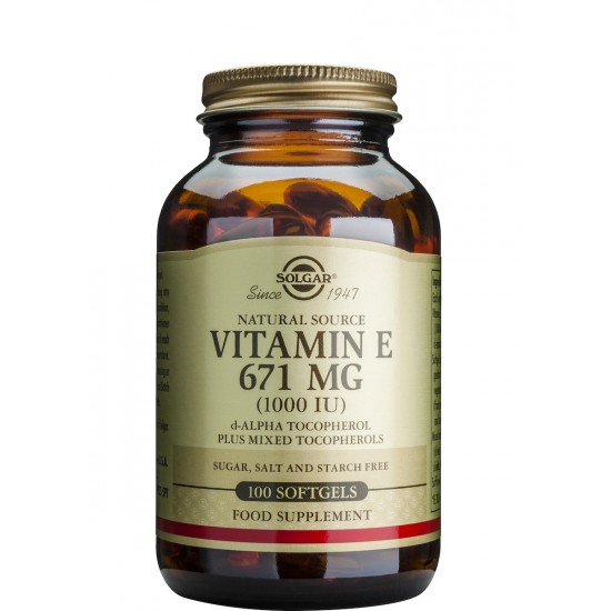 Solgar Vitamin E 671mg (1000 IU) 100Softgels. Συντελεί στην Ενδυνάμωση του Ανοσοποιητικού Συστήματος Solgar Vitamin E 671mg (1000 IU) 100Softgels. Συντελεί στην Ενδυνάμωση του Ανοσοποιητικού Συστήματος