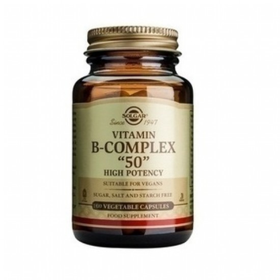 Solgar Formula B-50 Complex 100Veg.Caps. Ενισχύει την προσαρμοστικότητα σε στρεσογόνες καταστάσεις
