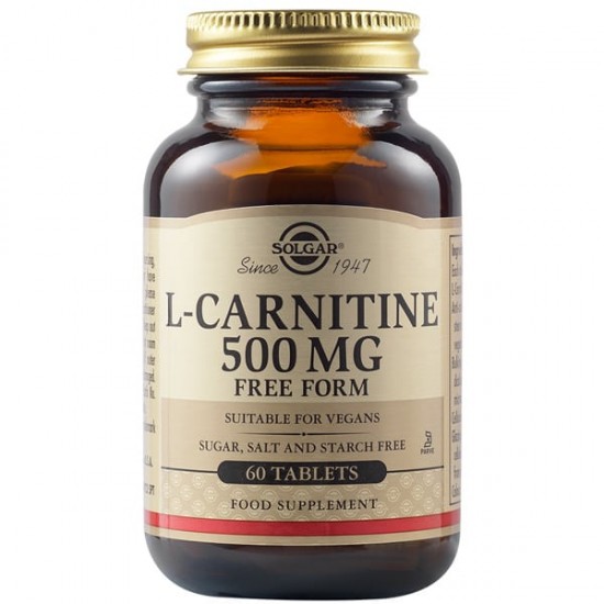 Solgar L-Carnitine 500mg, 60Tabs.Επιδρά θετικά στον έλεγχο του βάρους Solgar L-Carnitine 500mg, 60Tabs.Επιδρά θετικά στον έλεγχο του βάρους