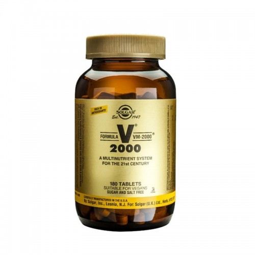 Solgar Formula VM 2000 Πολυβιταμίνη για Ενέργεια & Τόνωση του Οργανισμού 180 Tablets