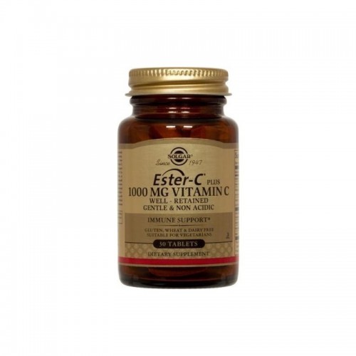 Solgar Ester-C 1000mg 30Tabs. Απορροφάται 4 φορές περισσότερο, ενεργοποιείται 2 φορές γρηγορότερα
