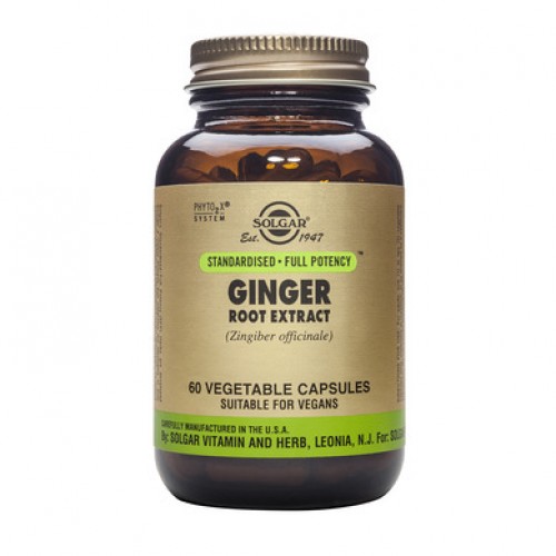 Solgar Ginger Root Extract, Συμπλήρωμα Διατροφής Δυσπεψία- Ναυτία- Τόνωση Κυκλοφορικού 60 Φυτοκάψουλες Solgar Ginger Root Extract, Συμπλήρωμα Διατροφής Δυσπεψία- Ναυτία- Τόνωση Κυκλοφορικού 60 Φυτοκάψουλες