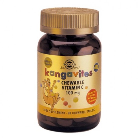 Solgar Kangavites Vitamin C 100mg 90Chewable Tabs. Ενίσχυση του ανοσοποιητικού για παιδιά απο 3 ετών