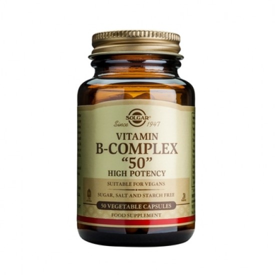 Solgar Formula B-50 Complex 50Veg.Caps. Ενισχύει την προσαρμοστικότητα σε στρεσογόνες καταστάσεις Solgar Formula B-50 Complex 50Veg.Caps. Ενισχύει την προσαρμοστικότητα σε στρεσογόνες καταστάσεις