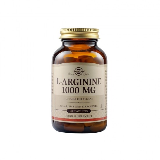 Solgar L-Arginine 1000mg, 90 Veg. Caps. Βοηθά στη τόνωση της σεξουαλικής υγείας
