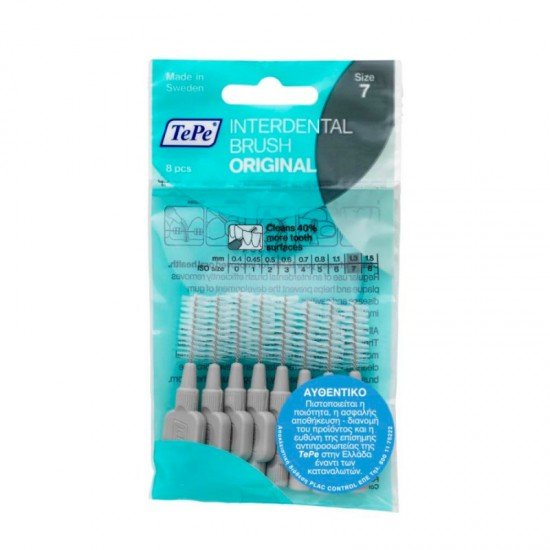 Tepe Μεσοδόντια Βουρτσάκια 8τμχ 1,30mm Size 7, Γκρι Tepe Μεσοδόντια Βουρτσάκια 8τμχ 1,30mm Size 7, Γκρι