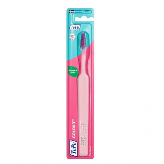 Tepe Colour Select Soft Οδοντόβουρτσα Ροζ με Γαλάζιες & Ροζ Ίνες, 1 Τεμάχιο