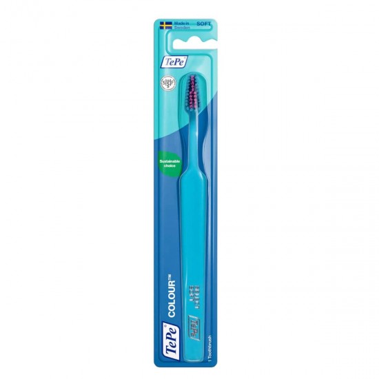 Tepe Colour Select Soft Οδοντόβουρτσα Γαλάζια με Γαλάζιες & Ροζ Ίνες, 1 Τεμάχιο