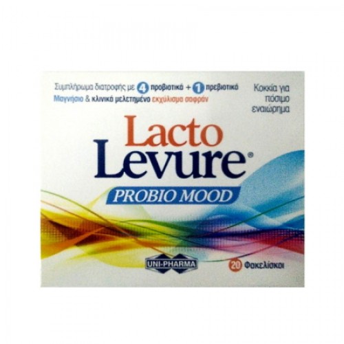 Lactolevure Probio Mood, Συμπλήρωμα Διατροφής με Προβιοτικά & Μαγνήσιο 20 Φακελλίσκοι Lactolevure Probio Mood, Συμπλήρωμα Διατροφής με Προβιοτικά & Μαγνήσιο 20 Φακελλίσκοι