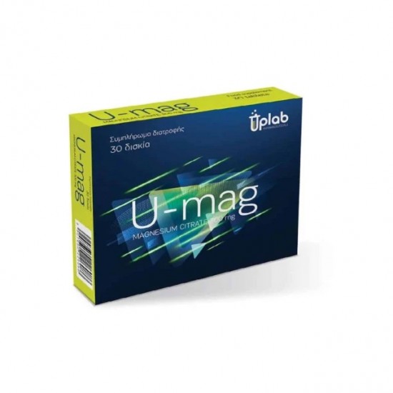 Uplab U-Mag Φόρμουλα με Μαγνήσιο 300mg για Μείωση της Κόπωσης & Φυσιολογική Κατάσταση σε Οστά & Δόντια 30 Δισκία Uplab U-Mag Φόρμουλα με Μαγνήσιο 300mg για Μείωση της Κόπωσης & Φυσιολογική Κατάσταση σε Οστά & Δόντια 30 Δισκία