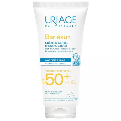 Uriage Bariesun Creme Minerale Mineral SPF50 Αδιάβροχη Αντηλιακή Κρέμα Προσώπου και Σώματος 100ml