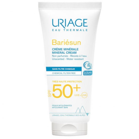 Uriage Bariesun Creme Minerale Mineral SPF50 Αδιάβροχη Αντηλιακή Κρέμα Προσώπου και Σώματος 100ml Uriage Bariesun Creme Minerale Mineral SPF50 Αδιάβροχη Αντηλιακή Κρέμα Προσώπου και Σώματος 100ml