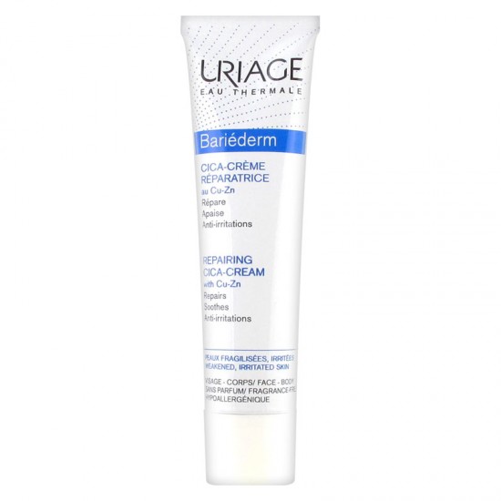 Uriage Bariederm Cica-Creme Reparatrice CU-Zn, Επανορθωτική Κρέμα για Ευαίσθητες Επιδερμίδες 40ml