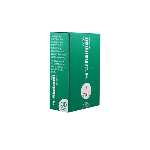 Vencil Hairnail Συμβάλλει στη Διατήρηση της Φυσιολογικής Κατάστασης Μαλλιών, Νυχιών & Δέρματος 30 Κάψουλες Vencil Hairnail Συμβάλλει στη Διατήρηση της Φυσιολογικής Κατάστασης Μαλλιών, Νυχιών & Δέρματος 30 Κάψουλες