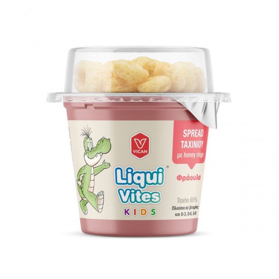 Liqui Vites Kids Spread Ταχινιού με Honey Rings Γεύση Φράουλα, 44g