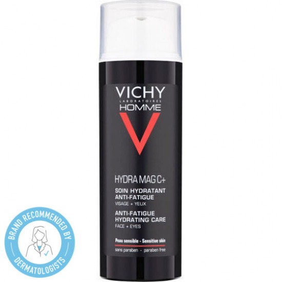 Vichy Homme Hydra Mag C+ Ενυδατική Φροντίδα Αναζωογόνησης για Πρόσωπο & Μάτια, Ευαίσθητη Επιδερμίδα 50ml Vichy Homme Hydra Mag C+ Ενυδατική Φροντίδα Αναζωογόνησης για Πρόσωπο & Μάτια, Ευαίσθητη Επιδερμίδα 50ml