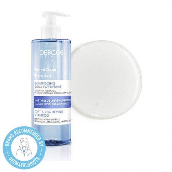 Vichy Dercos Mineral Doux Απαλό & Τονωτικό Σαμπουάν 400ml 