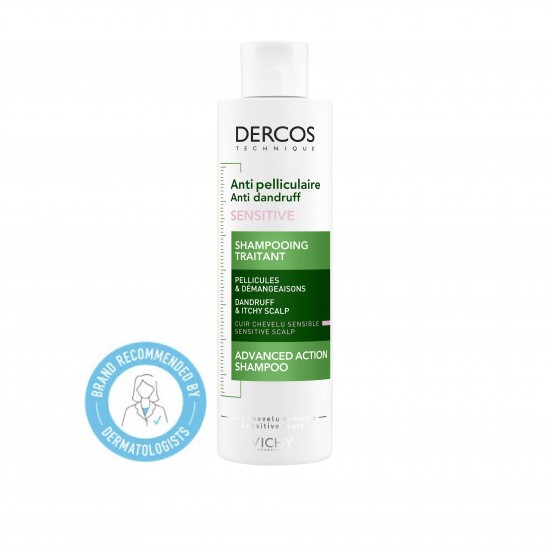 Vichy Dercos Anti-Dandruff Sensitive Σαμπουάν για τη ρύθμιση της Ξηροδερμίας και της Πιτυρίδας 200ml