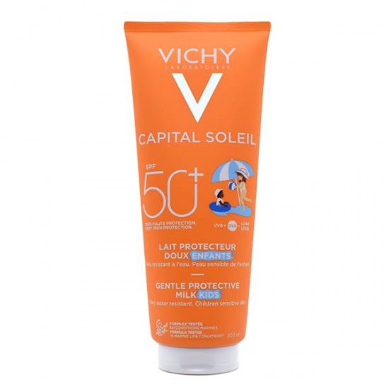 Vichy Capital Soleil Gentle Protective Milk Παιδικό Αντηλιακό SPF50+ 300ml Vichy Capital Soleil Gentle Protective Milk Παιδικό Αντηλιακό SPF50+ 300ml