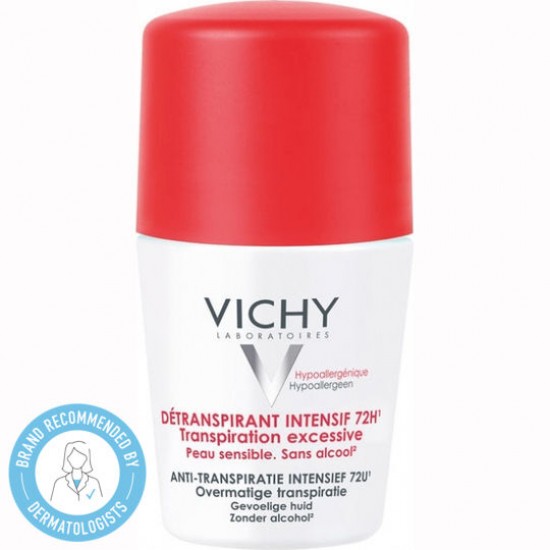Vichy Stress Resist Αποσμητικό Για Πολύ Έντονη Εφίδρωση 72h Roll-On 50ml
