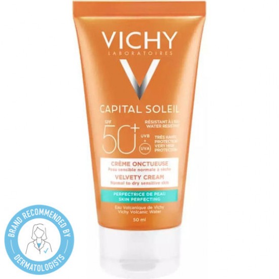 Vichy Capital Soleil SPF50+ Αντηλιακή Κρέμα Προσώπου με Βελούδινη Υφή, Κανονική προς Ξηρή Επιδερμίδα 50ml Vichy Capital Soleil SPF50+ Αντηλιακή Κρέμα Προσώπου με Βελούδινη Υφή, Κανονική προς Ξηρή Επιδερμίδα 50ml