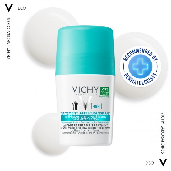 Vichy Deodorant 48h Anti-Marks Roll-On Αποσμητικό Κατά των Σημαδιών 50ml Vichy Deodorant 48h Anti-Marks Roll-On Αποσμητικό Κατά των Σημαδιών 50ml