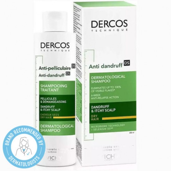 Vichy Dercos Anti Dandruff Shampoo DS Αντιπυτιριδικό Σαμπουάν για Ξηρά Μαλλιά 200ml