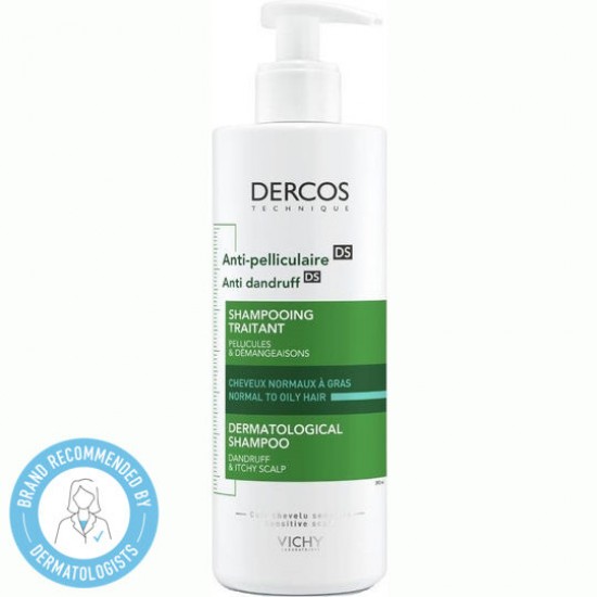 Vichy Dercos Anti Dandruff DS, Αντιπιτυριδικό Σαμπουάν για Κανονικά προς Λιπαρά μαλλιά 390ml Vichy Dercos Anti Dandruff DS, Αντιπιτυριδικό Σαμπουάν για Κανονικά προς Λιπαρά μαλλιά 390ml